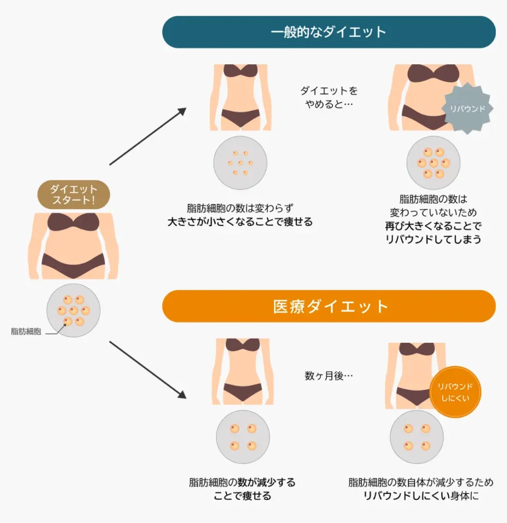 一般的なダイエットと医療ダイエットの違い