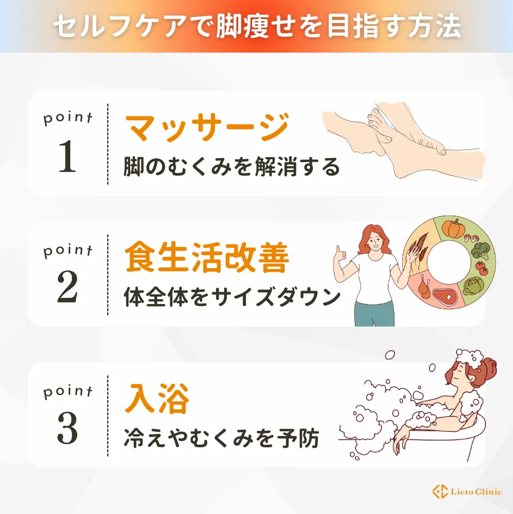 セルフケアで脚痩せを目指す方法